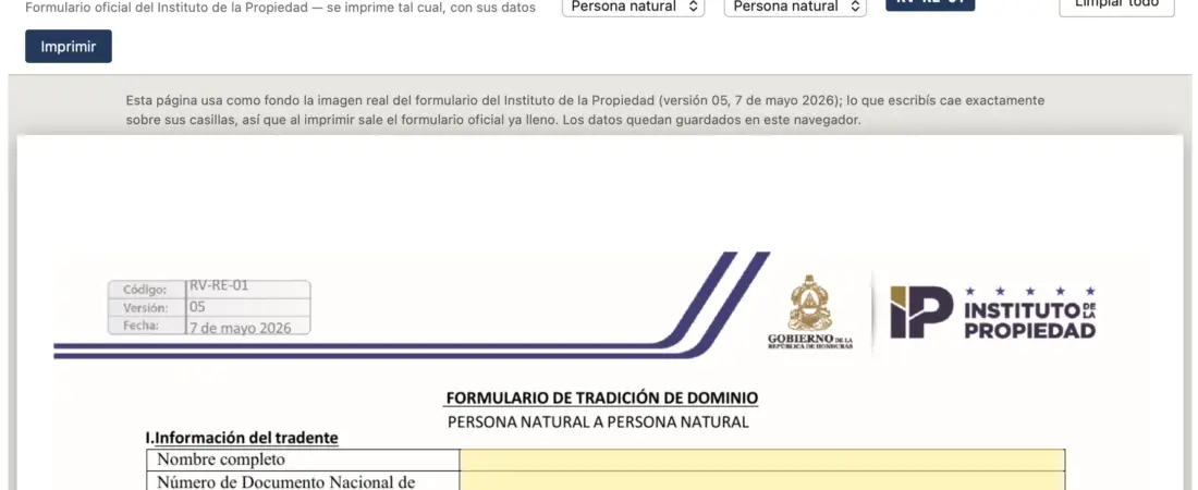 Adiós a los errores a mano: La forma más fácil de llenar e imprimir tus formularios del Registro Vehicular en Honduras